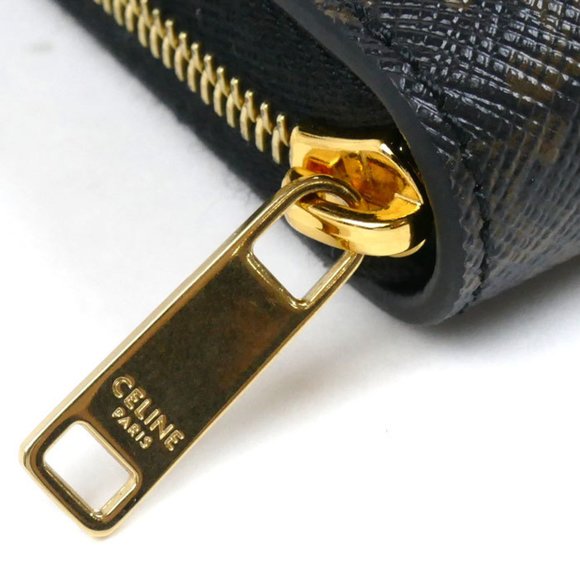 CELINE Large Zip Wallet Long Round Brown 10B552BQ3.38NO Stylish and Spacious Zip - Picture 7 of 8